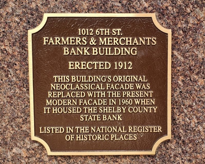 Farmers & Merchants Bank Building Marker image. Click for full size.