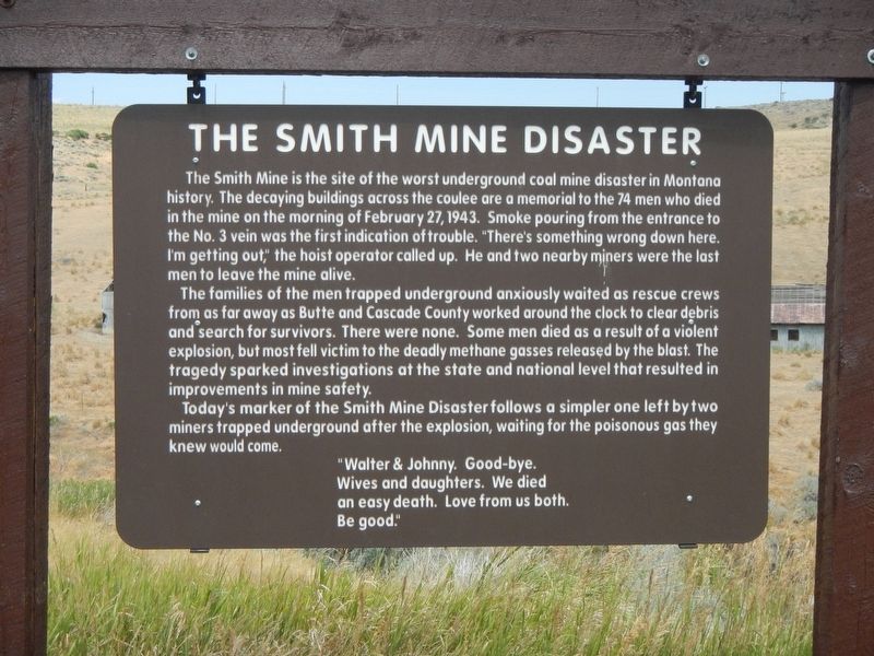 The Smith Mine Disaster Marker image. Click for full size.
