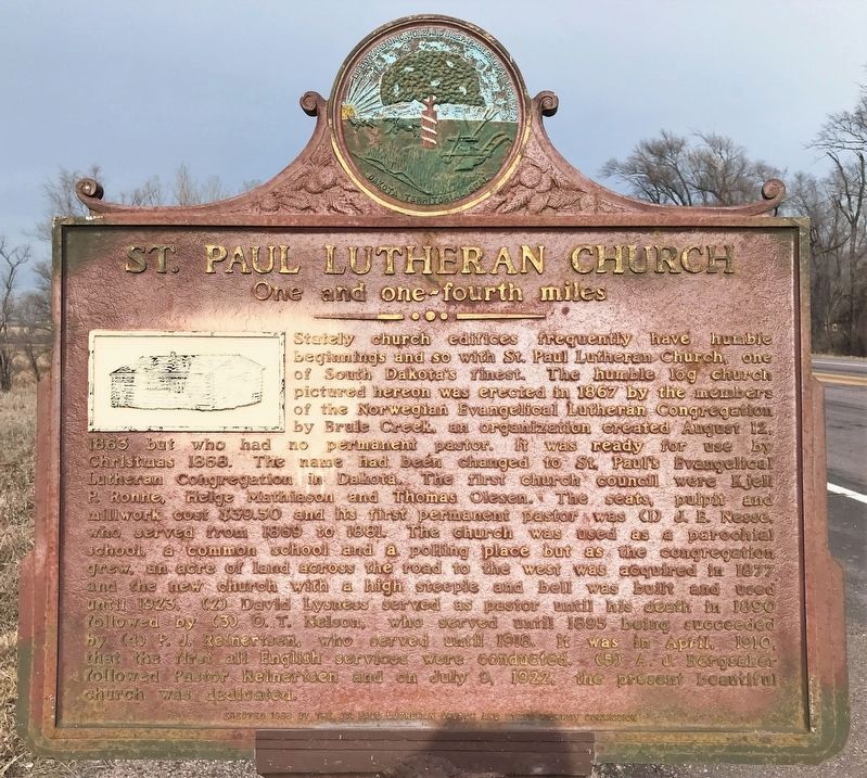 St. Paul Lutheran Church Marker image. Click for full size.