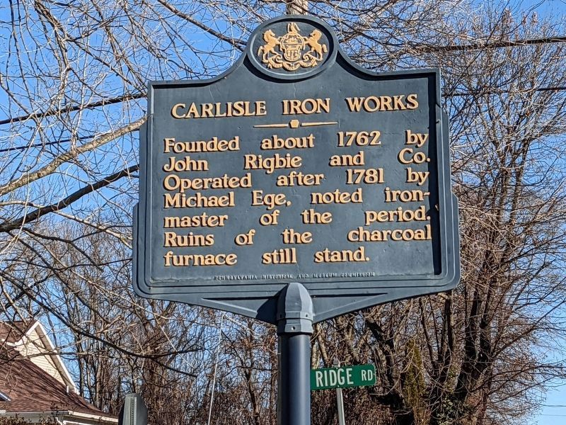 Carlisle Iron Works Marker image. Click for full size.