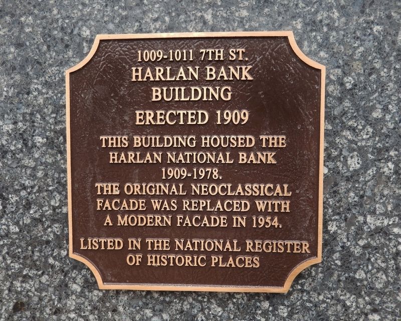 Harlan Bank Building Marker image. Click for full size.