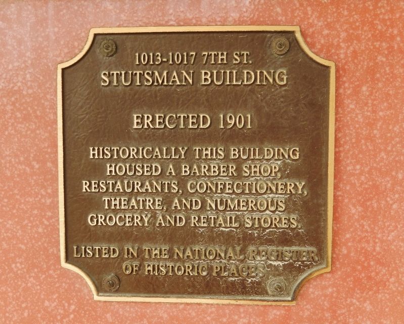 Stutsman Building Marker. Click for full size. Stutsman Building Marker image. Click for full size.