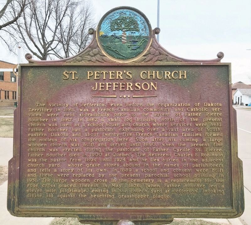 St. Peter's Church Jefferson Marker image. Click for full size.