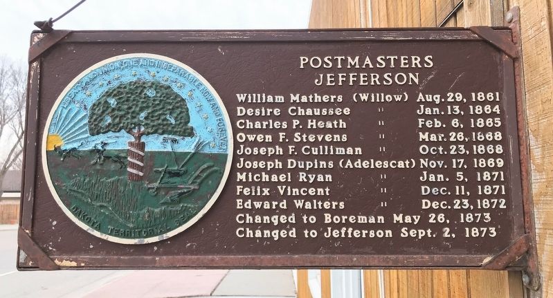 Postmasters Jefferson Marker image. Click for full size.