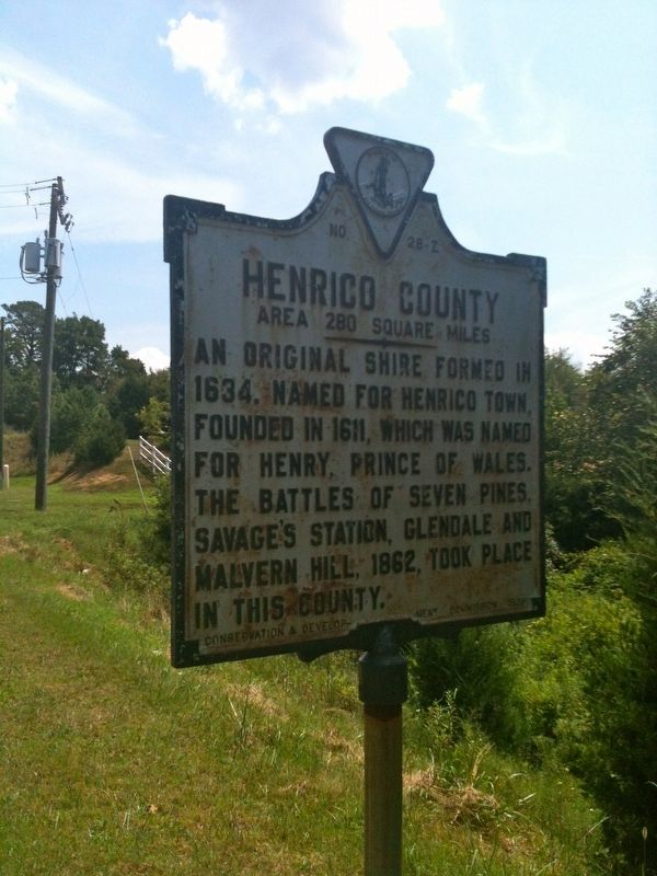 Goochland County / Henrico County Marker image. Click for full size.