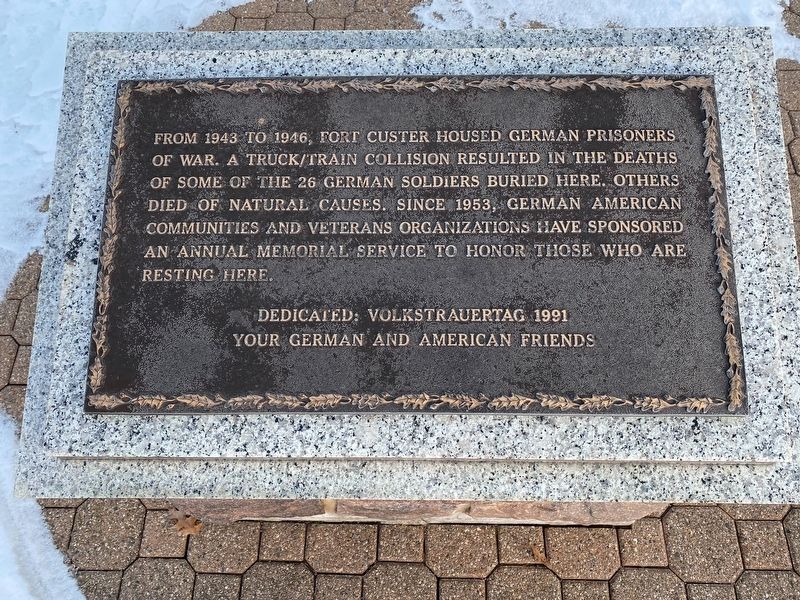 German Prisoners of War Marker. Click for full size. German Prisoners of War Marker image. Click for full size.