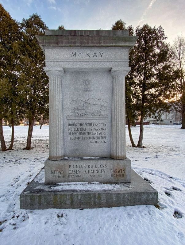 McKay Monument, Front View. Click for full size. McKay Monument, Front View image. Click for full size.