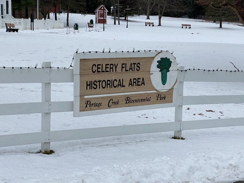 Celery Flats Historical Area Sign image. Click for full size.