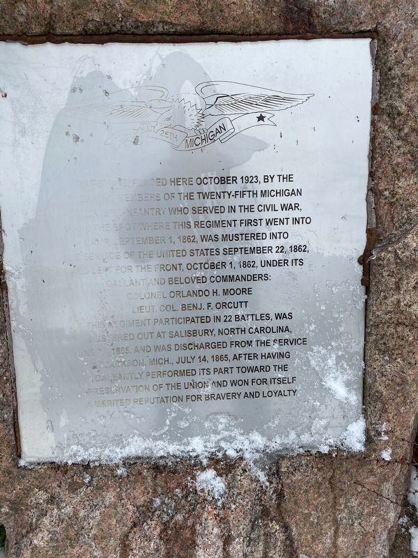 25th Michigan Marker image. Click for full size.