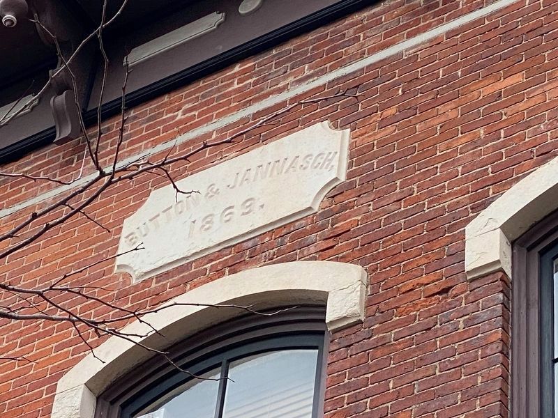 Button-Jannasch Building Inscription. Click for full size. Button-Jannasch Building Inscription image. Click for full size.