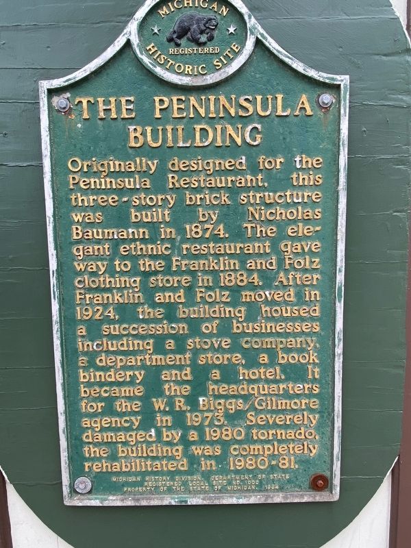 The Peninsula Building Marker image. Click for full size.
