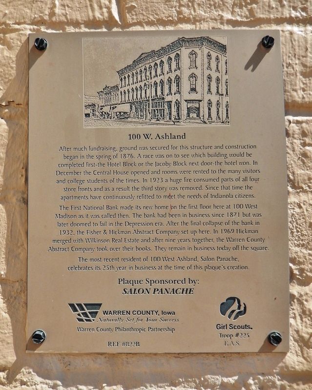100 West Ashland Marker. Click for full size. 100 West Ashland Marker image. Click for full size.