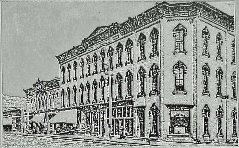 Marker detail: Original Three-story Appearance. Click for full size. Marker detail: Original Three-story Appearance image. Click for full size.