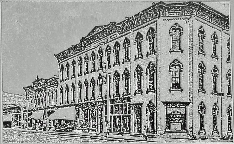 Marker detail: Original Three-story Appearance image. Click for full size.