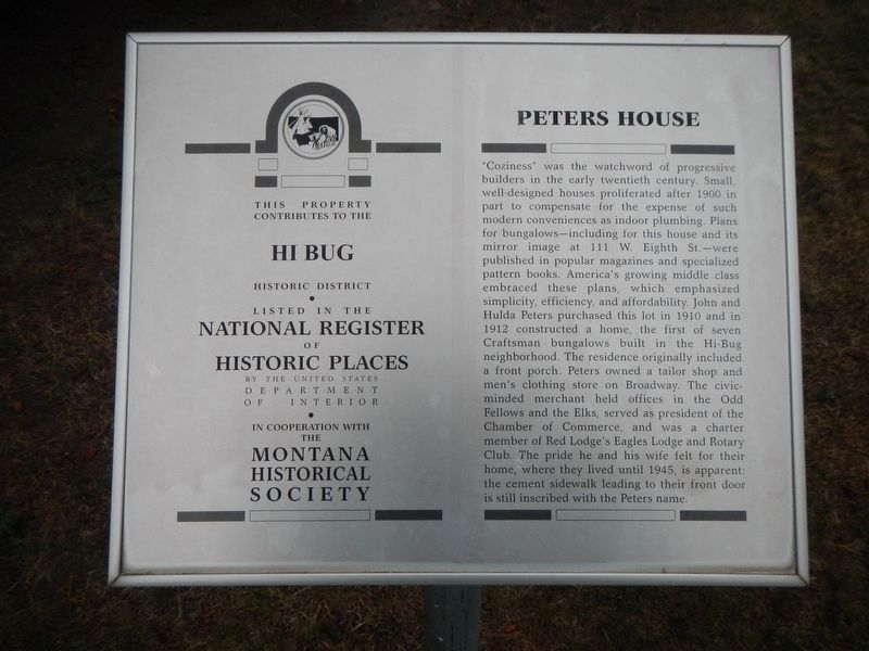 Peters House Marker image. Click for full size.