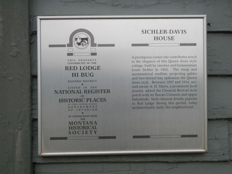 Sichler-Davis House Marker image. Click for full size.