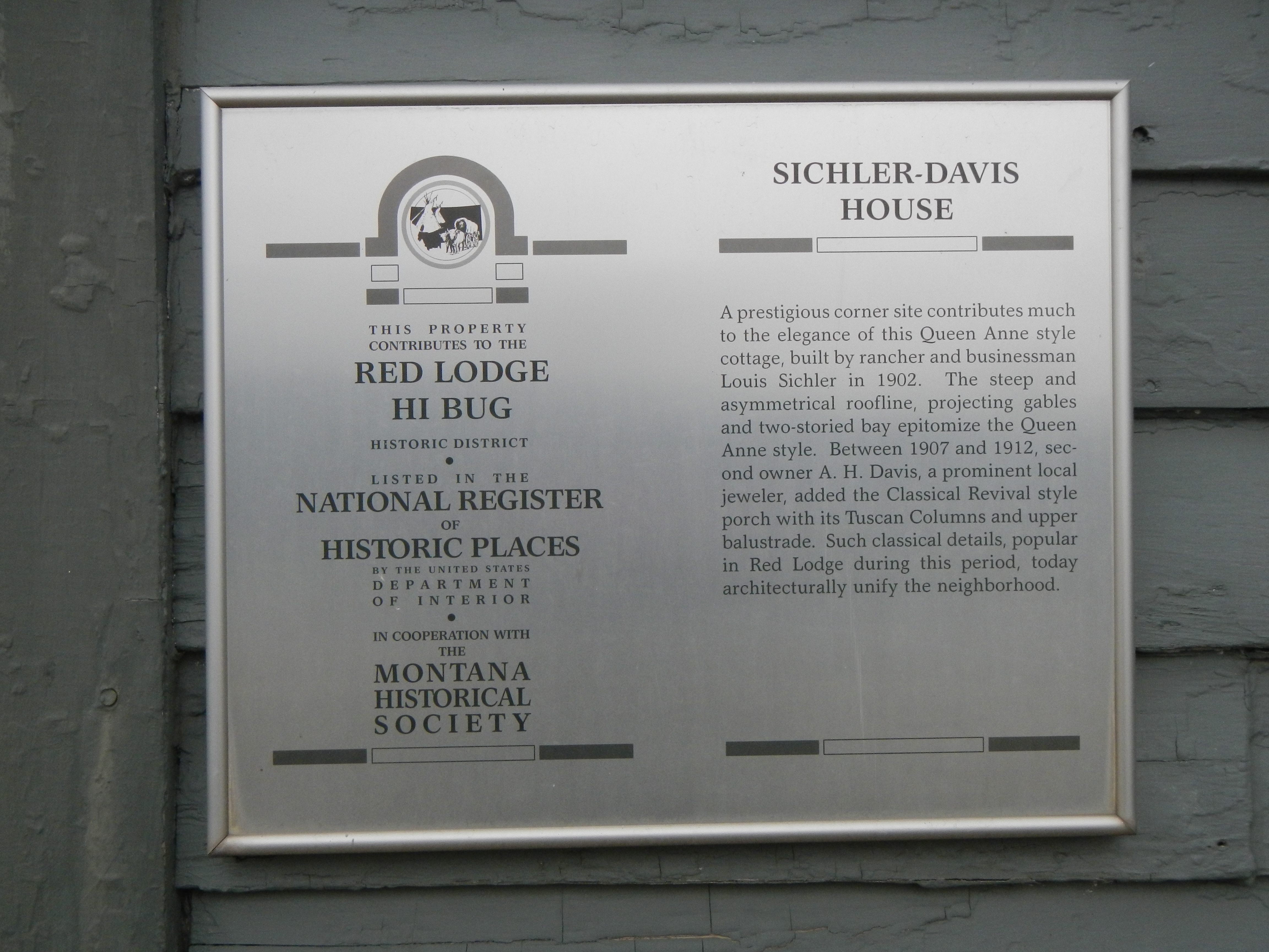 Sichler-Davis House Marker