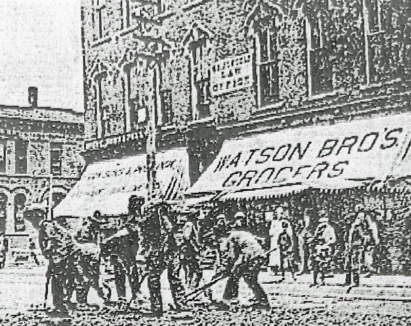 Marker detail: Watson Brothers Grocery image. Click for full size.