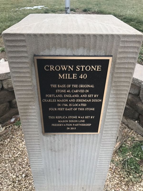 Crown Stone Mile 40 Marker image. Click for full size.