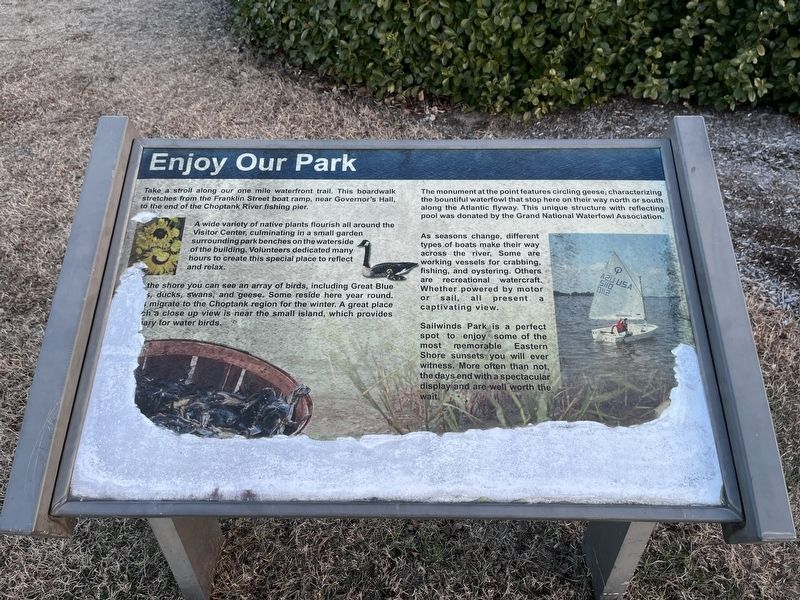Enjoy Our Park Marker image. Click for full size.