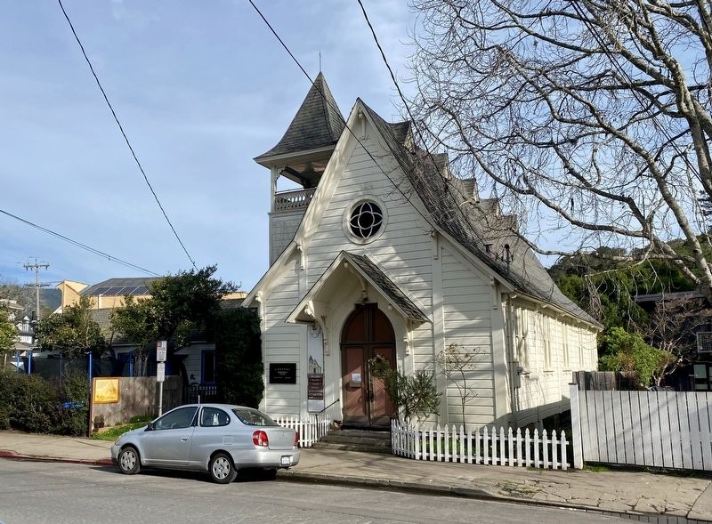 Calvary Presbyterian Church and Marker image. Click for full size.
