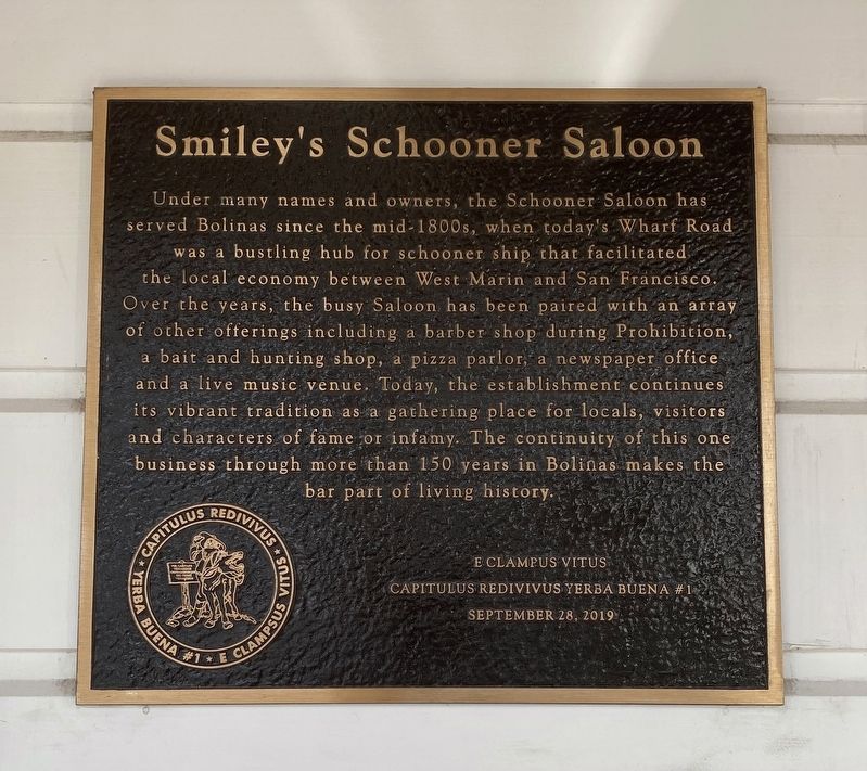 Smiley's Schooner Saloon Marker. Click for full size. Smiley's Schooner Saloon Marker image. Click for full size.