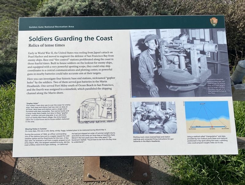 Soldiers Guarding the Coast Marker image. Click for full size.