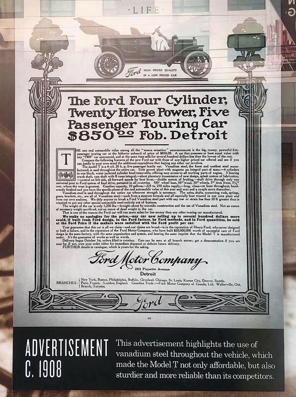 Advertisement c.1908 image. Click for full size.