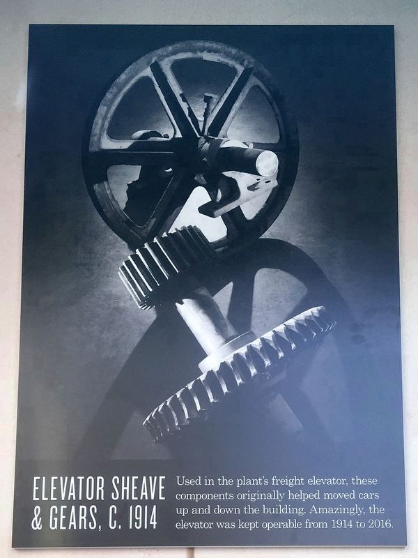 Elevator Sheave & Gears, c.1914 image. Click for full size.