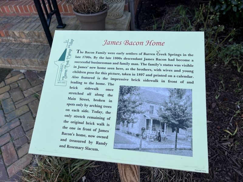 James Bacon Home Marker image. Click for full size.