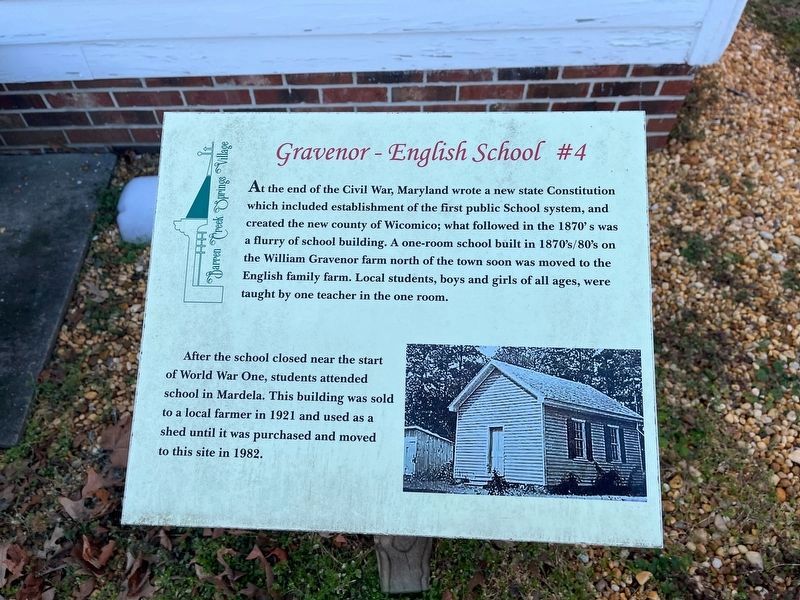 Gravenor-English School Marker image. Click for full size.