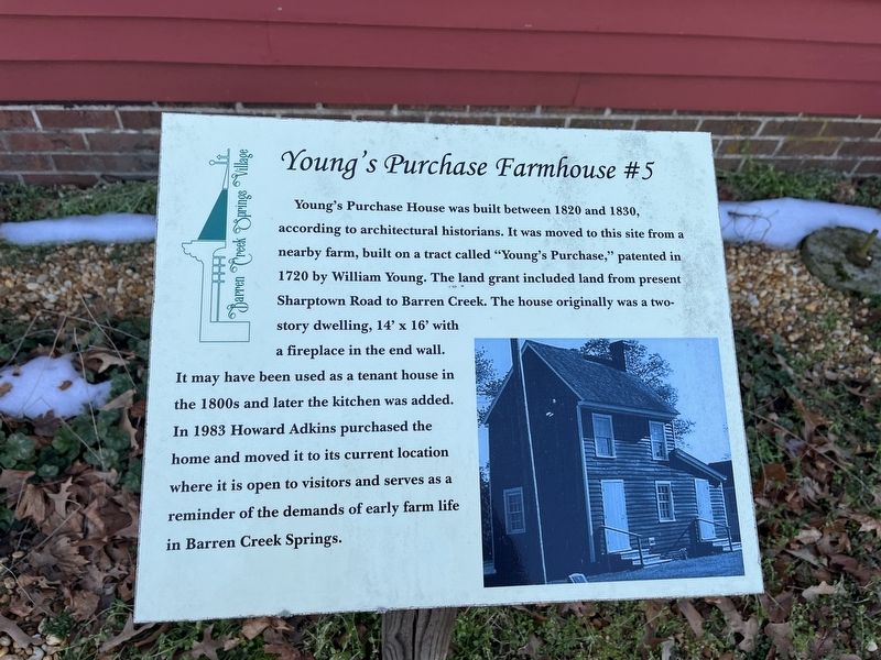 Young's Purchase Farmhouse Marker image. Click for full size.