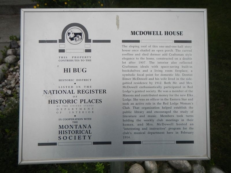 McDowell House Marker image. Click for full size.