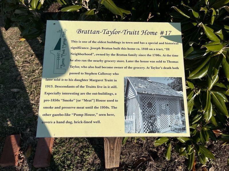 Brattan-Taylor-Truitt Home Marker. Click for full size. Brattan-Taylor-Truitt Home Marker image. Click for full size.