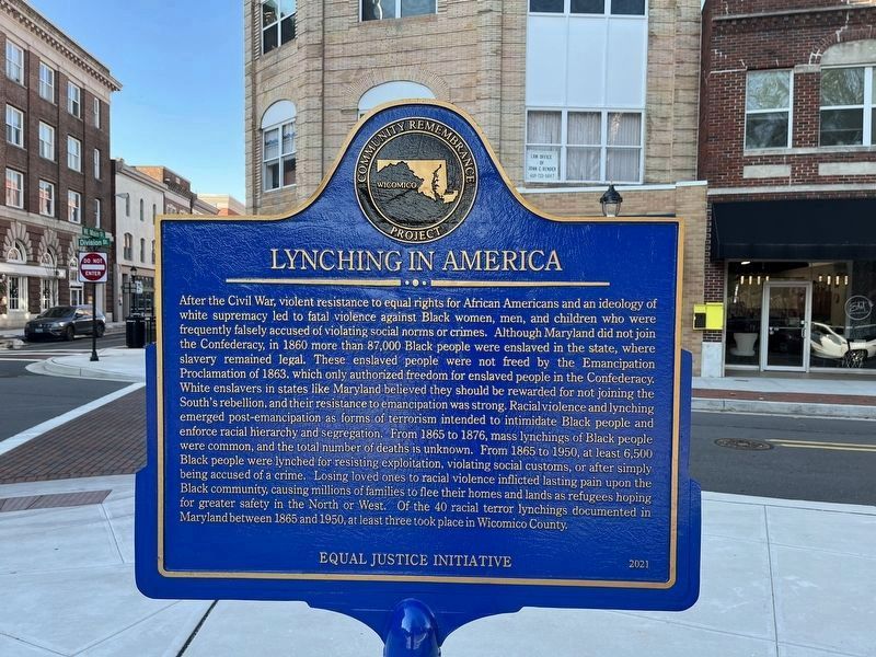 Lynching in America marker image. Click for full size.