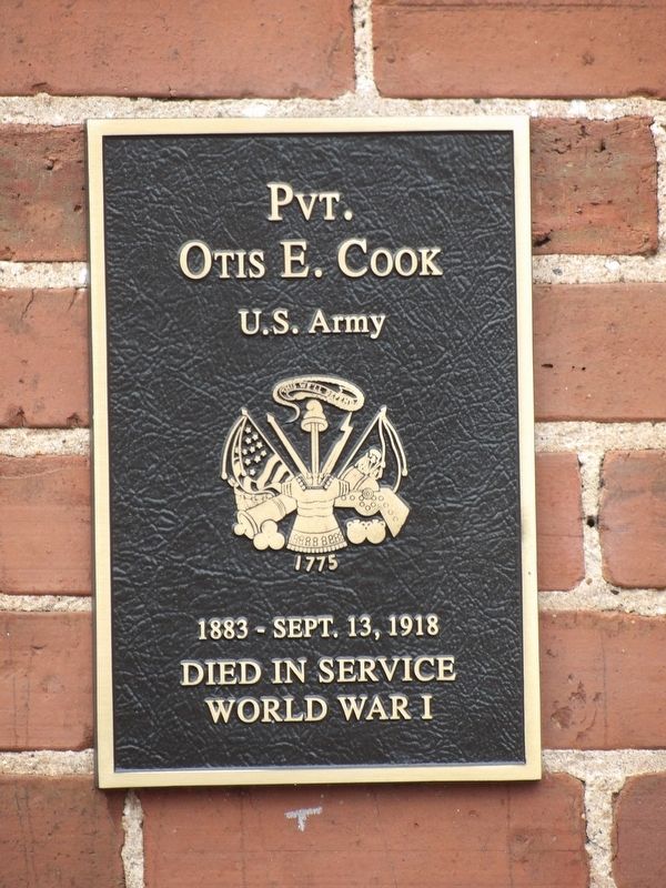 Pvt. Otis E. Cook Marker image. Click for full size.