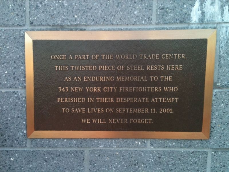 World Trade Center Beam Marker image. Click for full size.