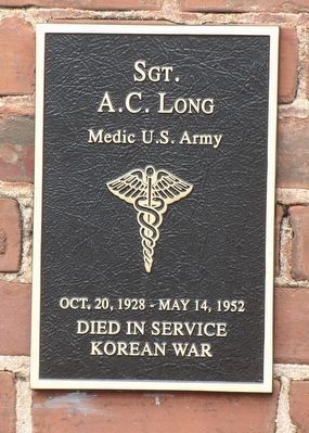 Sgt. A. C. Long Marker image. Click for full size.