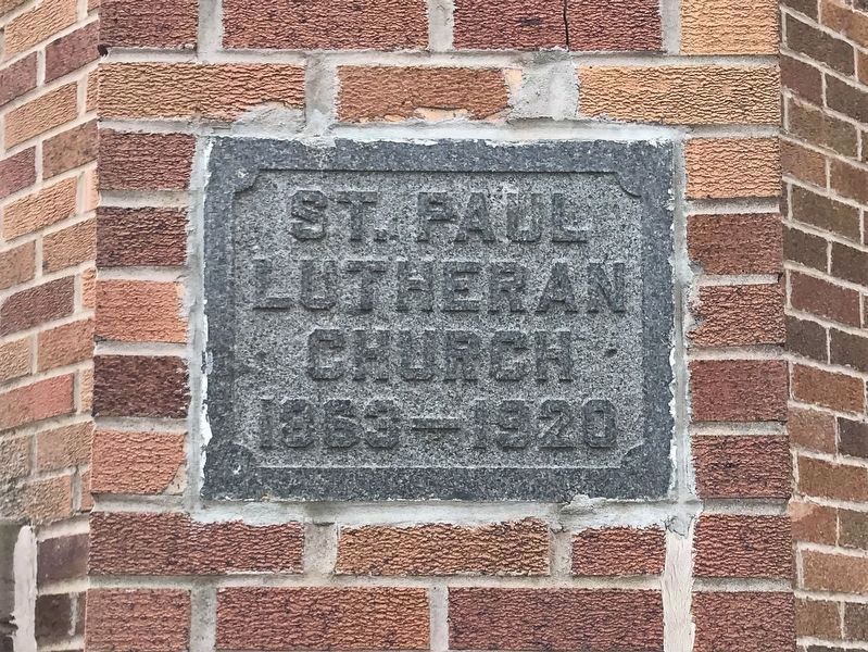 St. Paul Lutheran Church Cornerstone image. Click for full size.