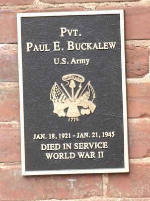 Pvt. Paul E. Buckalew Marker image. Click for full size.