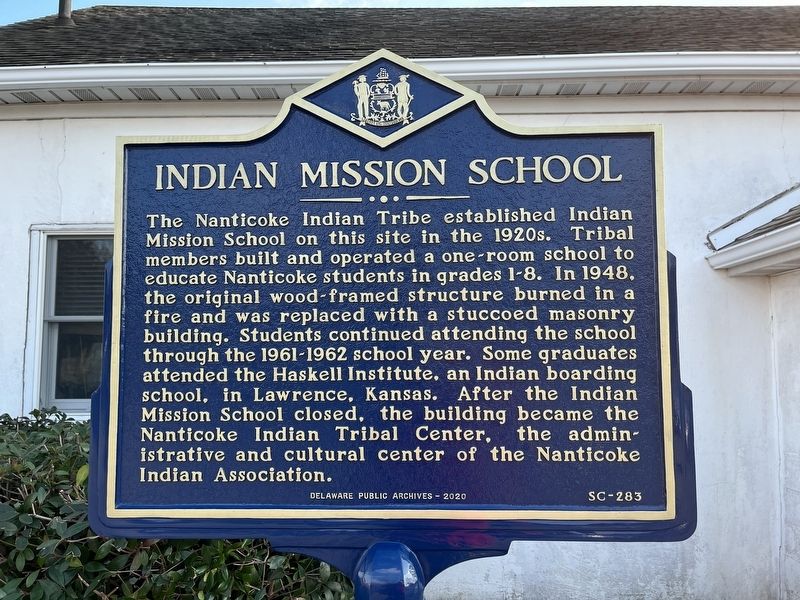 Indian Mission School Marker image. Click for full size.
