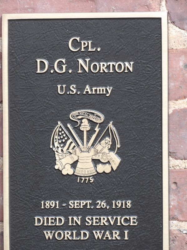 Cpl. D.G. Norton Marker image. Click for full size.