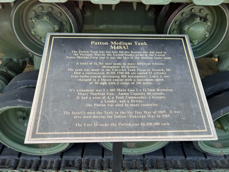 Patton Medium Tank Marker image. Click for full size.