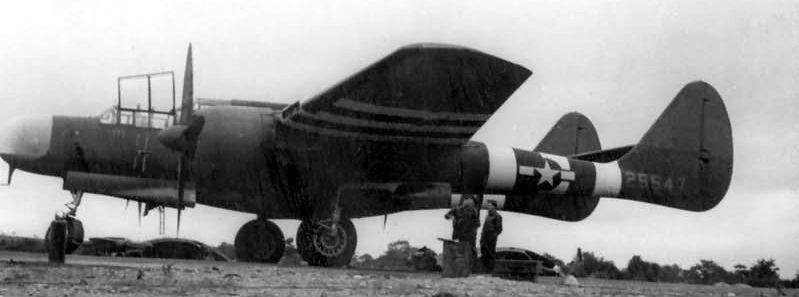 P-61 Black Widow s/n 42-5547 of the 422nd Night Fighter Squadron image. Click for full size.
