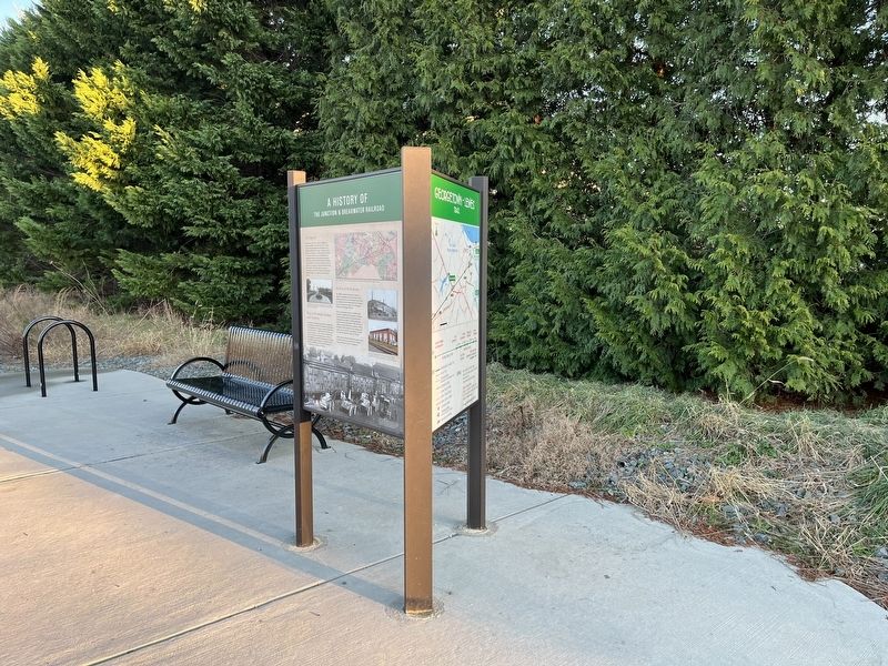 A History of the Junction & Breakwater Railroad Marker image. Click for full size.