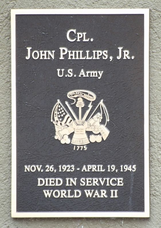 Cpl. John Phillips, Jr. Marker image. Click for full size.