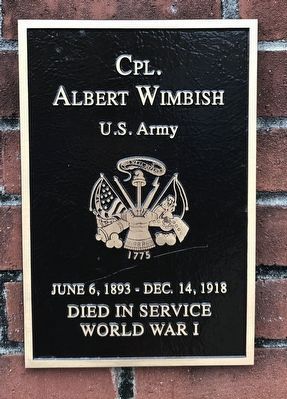 Cpl. Albert Wimbish Marker image. Click for full size.