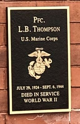 PFC. L.B. Thompson Marker image. Click for full size.