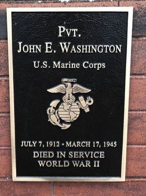 Pvt. John E. Washington Marker image. Click for full size.