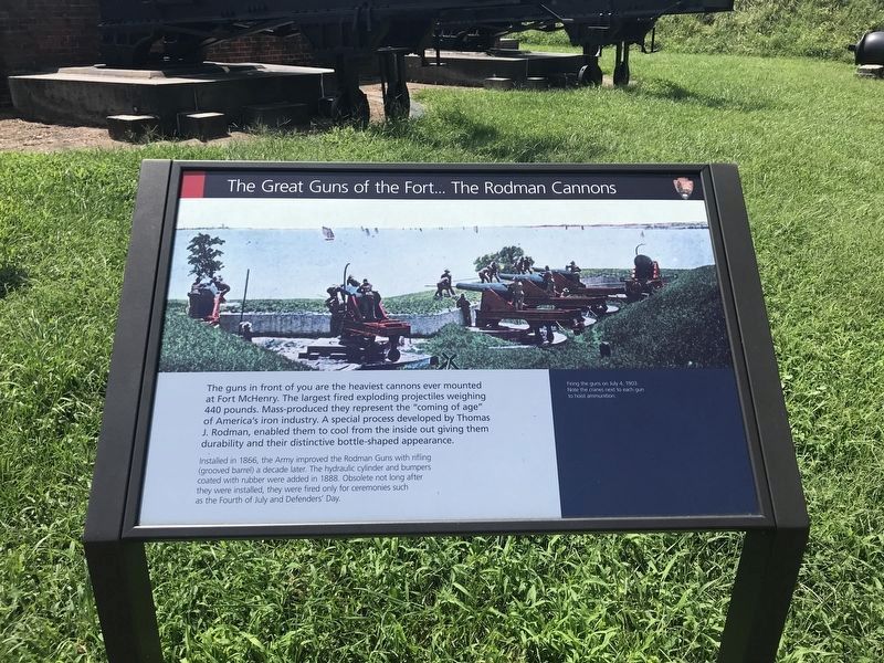 The Great Guns of the Fort� The Rodman Cannons Marker image. Click for full size.